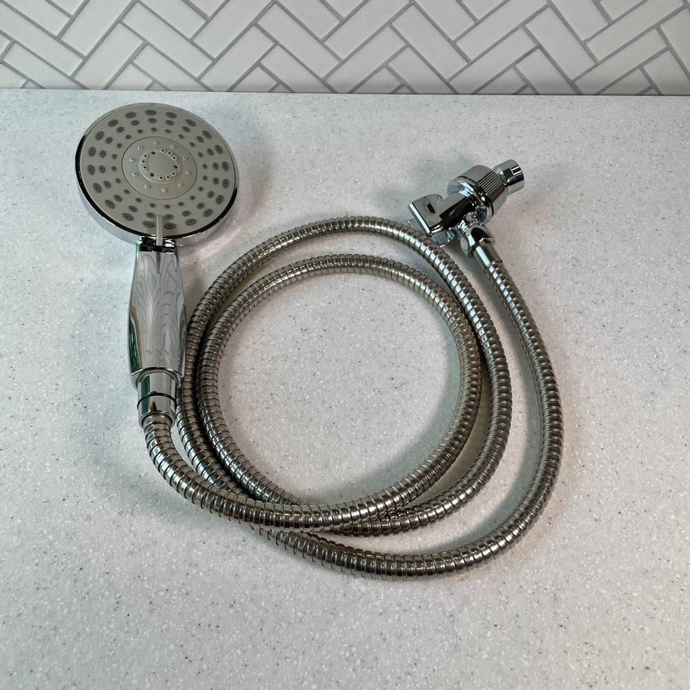 NEW Handheld Shower Head with Hose and Bracket Polished Chrome Multi-Function